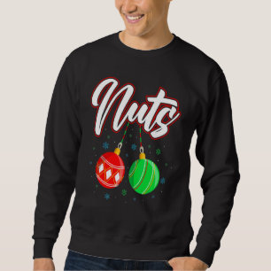Sudadera Nueces de pecho Navidad Pareja coincidente Castaña