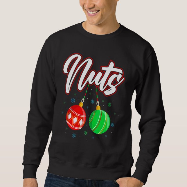 Sudadera Nueces de pecho Navidad Pareja coincidente Castaña (Anverso)