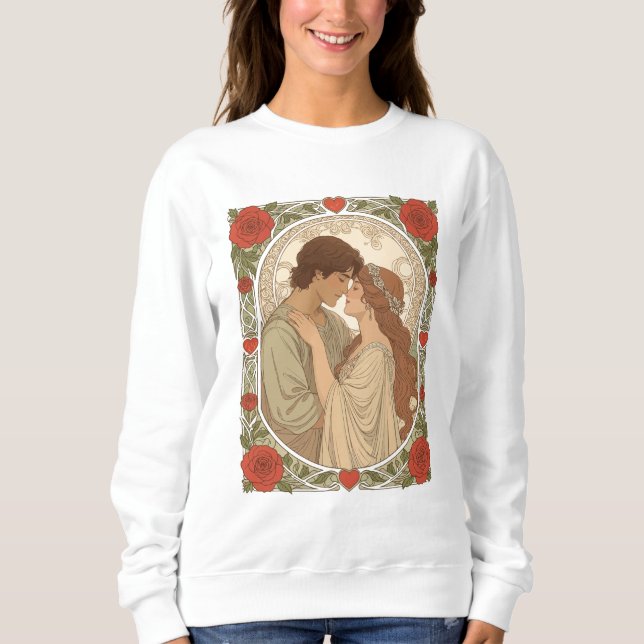 Sudadera Nuestra Ilustración Romántica Atemporal y Verdader (Anverso)