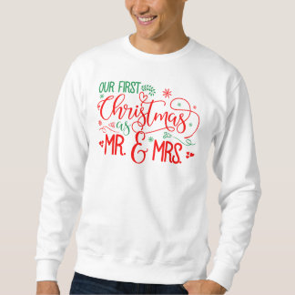 Sudadera Nuestra primera Navidad como Sr. y Sra., Navidades