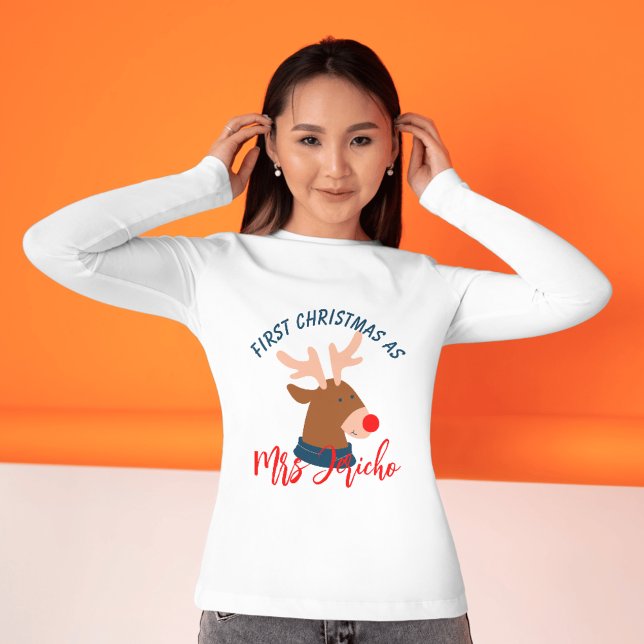 Sudadera Nuestra primera Navidad como Sr. y Sra. Newlyw Lat (Subido por el creador)