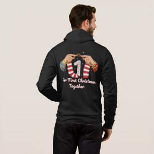 Sudadera Nuestra Primera Navidad Juntos Pareja de Tejedoras