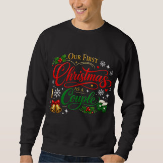 Sudadera Nuestra Primera Navidad Tipografía de Amor de Pare