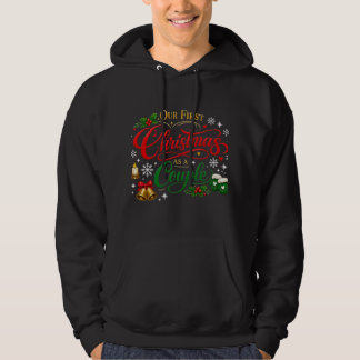 Sudadera Nuestra Primera Navidad Tipografía de Amor de Pare
