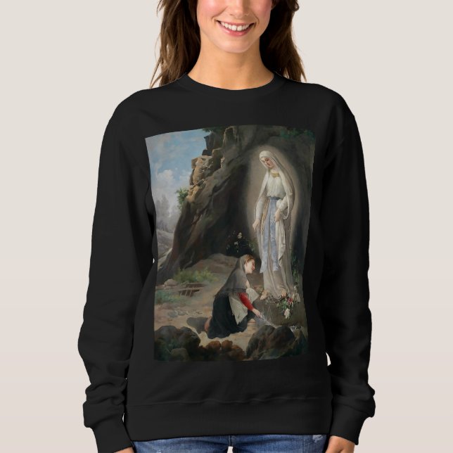Sudadera Nuestra Señora de Lourdes St Bernadette Inmaculada (Anverso)