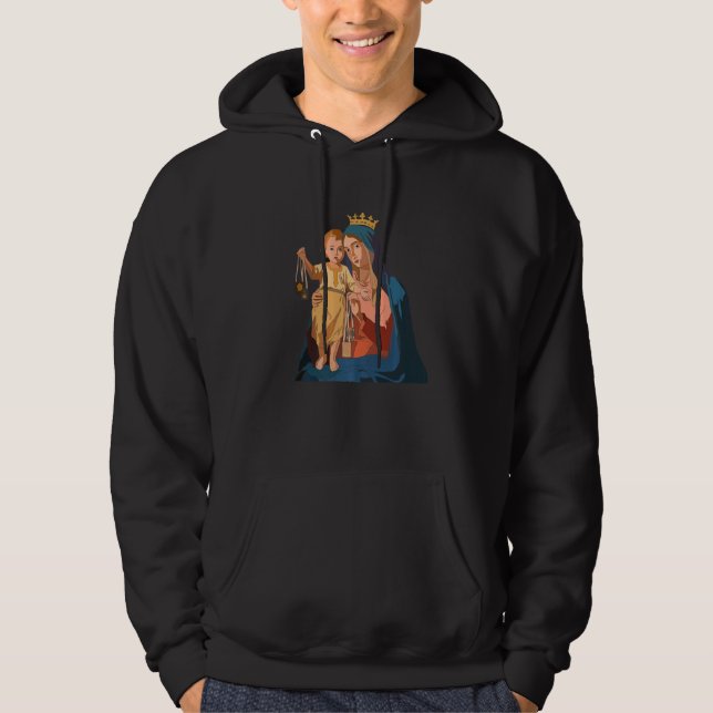 Sudadera Nuestra Señora Del Monte Carmel Escapular Santa Te (Anverso)
