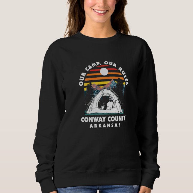 Sudadera Nuestro campamento Nuestras Reglas Conway County C (Anverso)