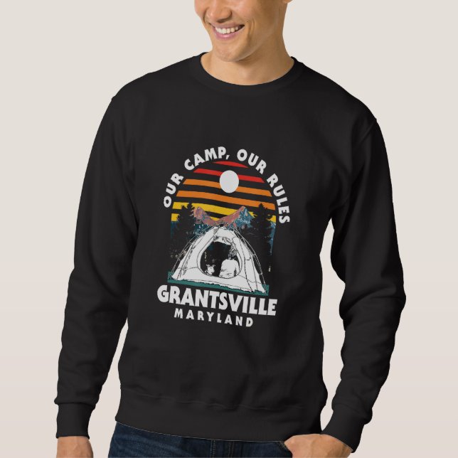 Sudadera Nuestro Campamento Nuestras Reglas Grantsville Cam (Anverso)