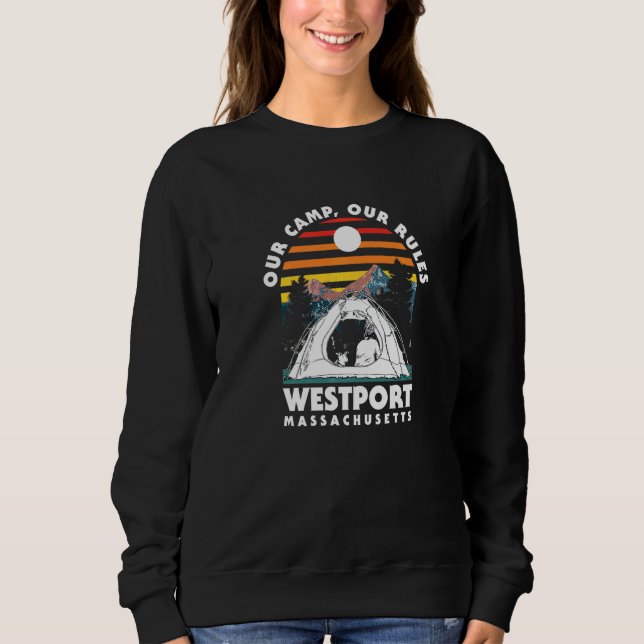 Sudadera Nuestro campamento Nuestras reglas Westport Campin (Anverso)