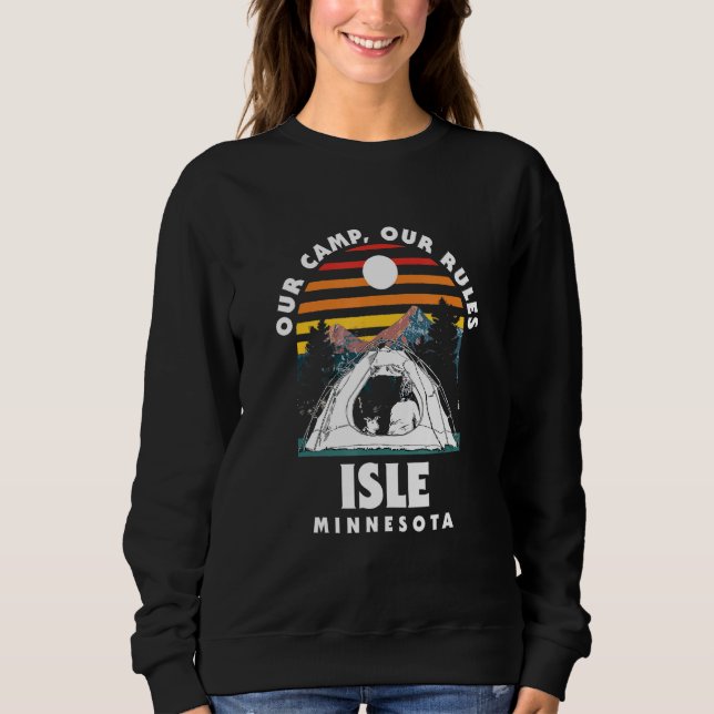 Sudadera Nuestro Campo Nuestras Reglas Son El Camping Minne (Anverso)