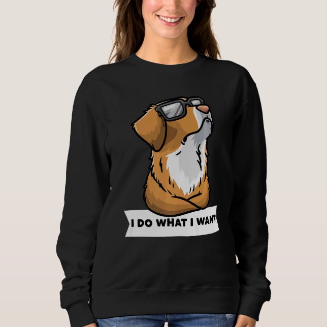 Sudadera Nueva Escocia: Perro Tolero con Sungla (Anverso)
