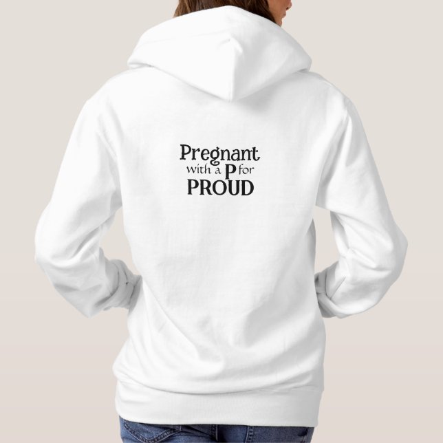 Sudadera Nueva madre orgulloso regalo de tipografía preñada (Reverso)