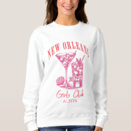 Sudadera nueva orleans bachelorette coctel rosa