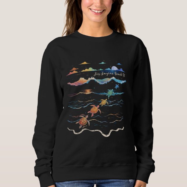 Sudadera Nueva playa de Smyrna, Florida, Playa de Avenida (Anverso)