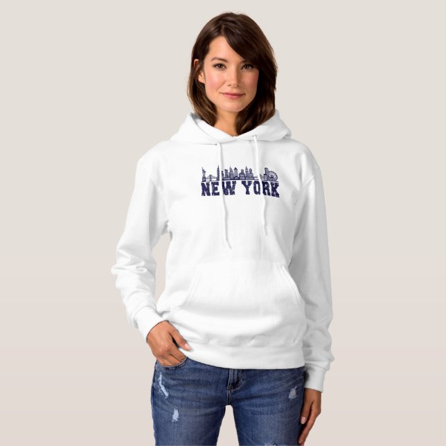 Sudadera Nueva York, Souvenir, Gift, Nueva York, Hoodie, (Anverso completo)