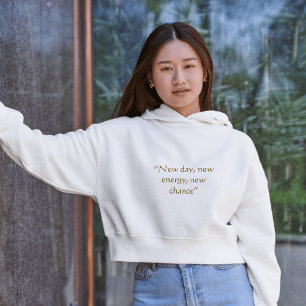 Sudadera Nuevo Día Nueva Energía Inspiración Mínima