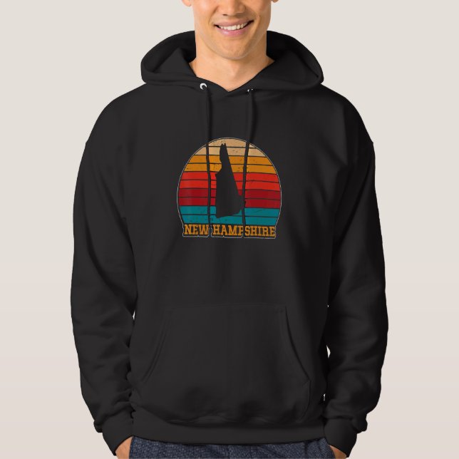 Sudadera Nuevo Hampshire Retro Vintage Sunset Estados Unido (Anverso)