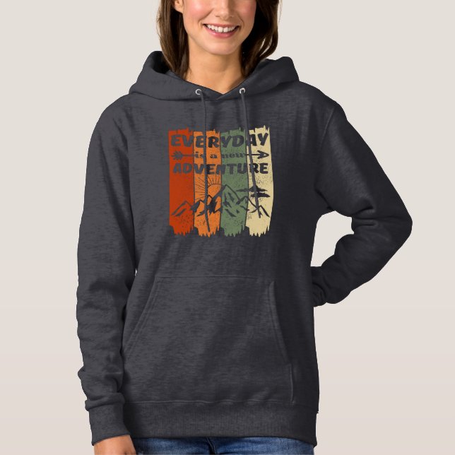 Sudadera Nuevos amantes del senderismo regalo montaña retro (Anverso)