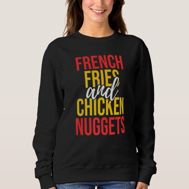 Sudadera Nuggets de pollo Fries Franceses Diversión de comi (Anverso)
