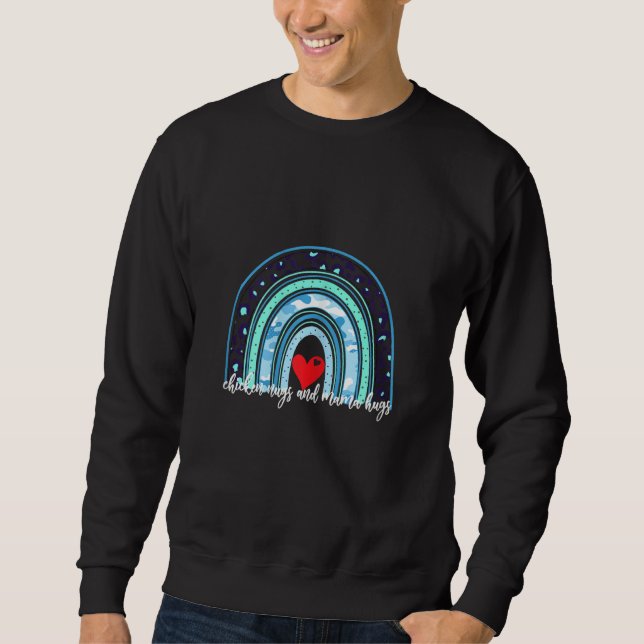 Sudadera Nugs De Pollo Y Mamá Abraza El Vestido De Arcoiris (Anverso)
