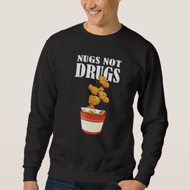 Sudadera Nugs No Drogas  Pollo Nugget Disfraz De Nug  2 (Anverso)