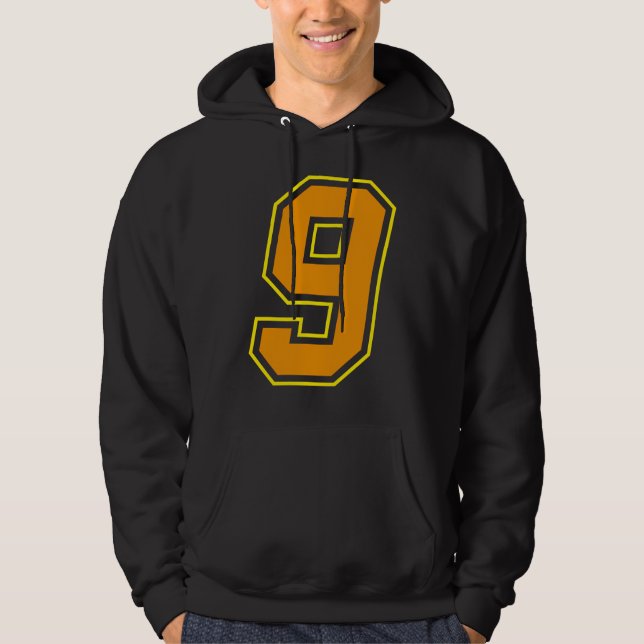 Sudadera Number 9 In Orange (Anverso)