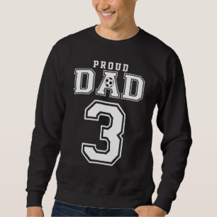 Sudadera Número 3 Personalizado Orgulloso Futbol Dad Person