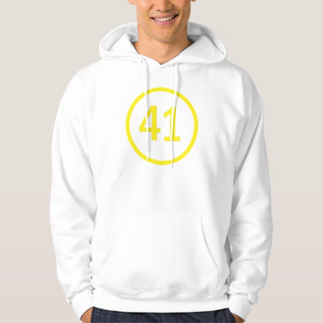 Sudadera número, 41, en círculo (Anverso)