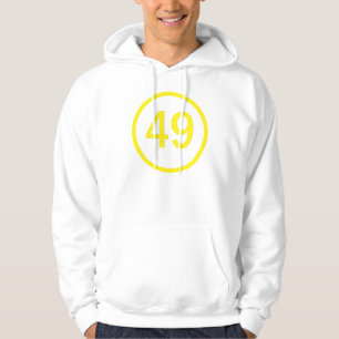 Sudadera número, 49, en círculo