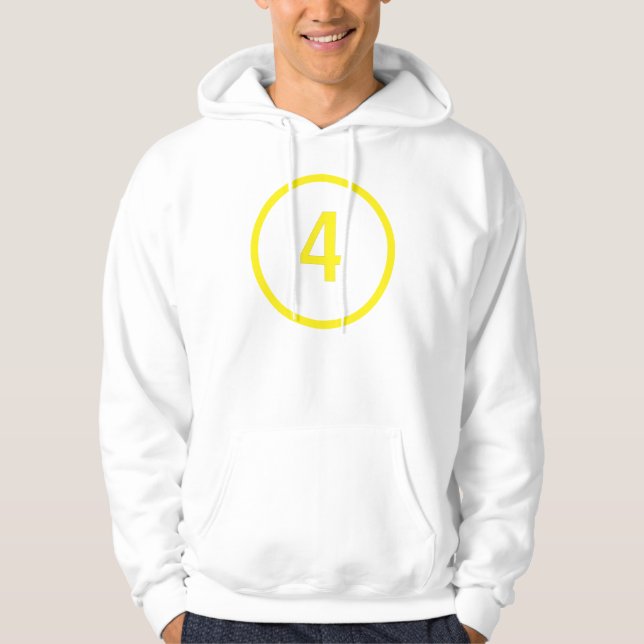 Sudadera número 4 en círculo (Anverso)