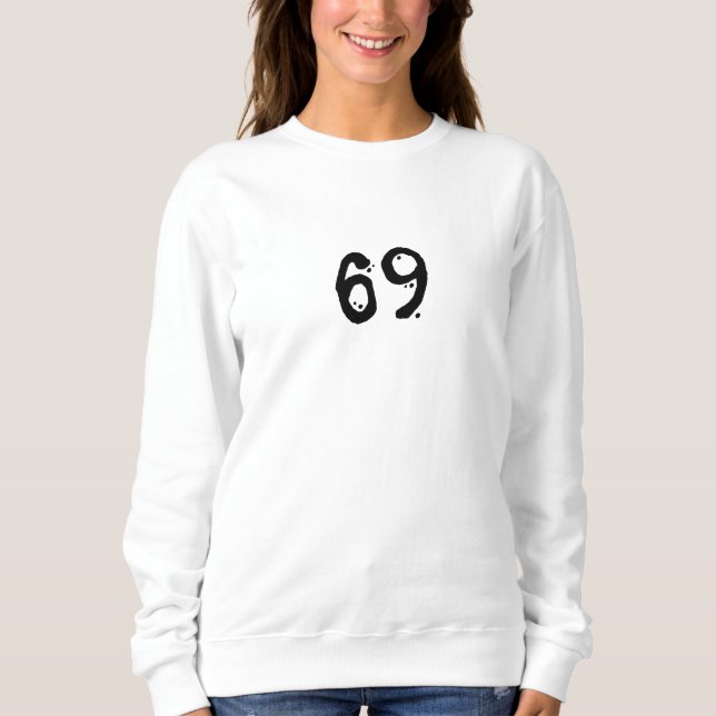 Sudadera Número 69 Esposa/Esposa Personalizado, Regalo de f (Anverso)