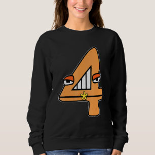 Sudadera Número Cuto Cuatro Niños Que Coinciden Con El Mal