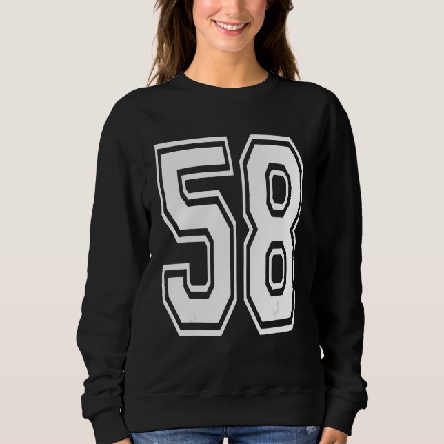 Sudadera Número de la Escuela de Cumpleaños 58 (Anverso)