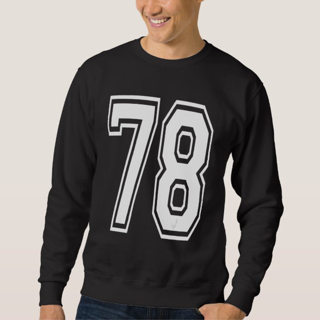 Sudadera Número de la Escuela de Cumpleaños 78 (Anverso)