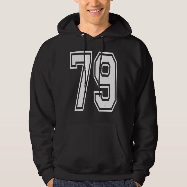 Sudadera Número de la Escuela de Cumpleaños 79 (Anverso)