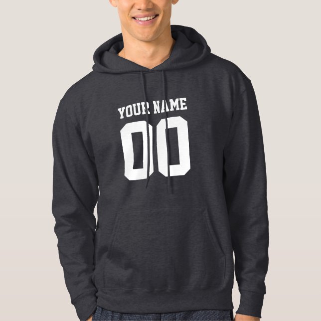 Sudadera Número de nombre personalizado camiseta de fútbol  (Anverso)