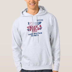 Sudadera Número de pista y de nombre del equipo de campo de