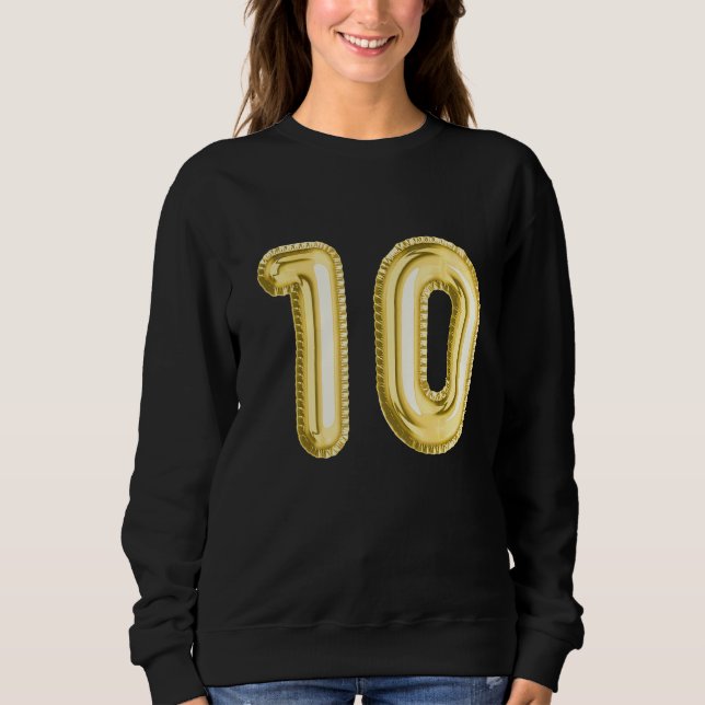 Sudadera Número Diez 10 (Anverso)