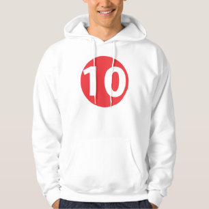 Sudadera Número diez rojo
