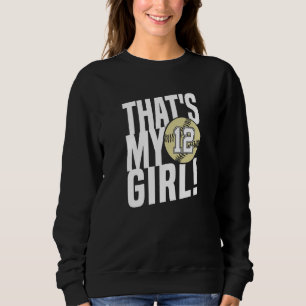 Sudadera Número doce esa es mi chica 12 Softball Mamá Papá