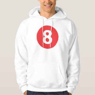 Sudadera Número ocho rojo