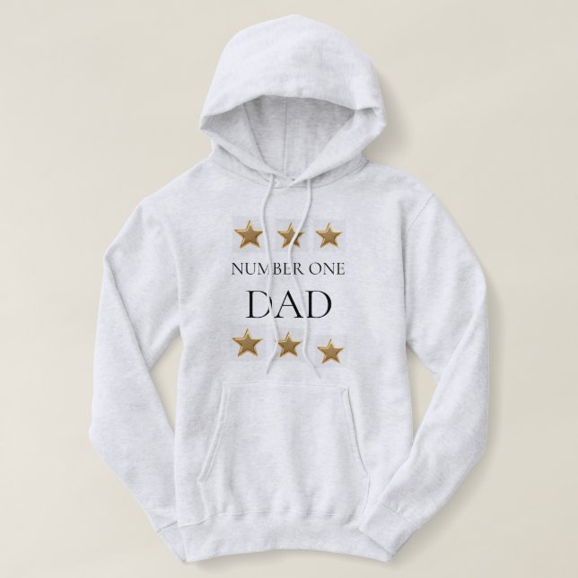 Sudadera Número uno de papá Hoodie (Diseño del anverso)