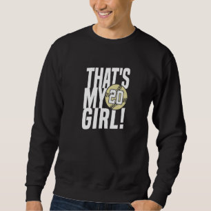 Sudadera Número Veinte Esa Es Mi Chica 20 Softbol Mamá Papá