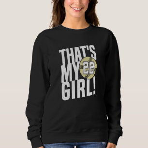 Sudadera Número veintidós que es mi Chica 22 mamá de Softba