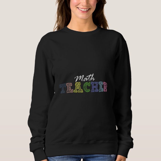 Sudadera Números de ecuación de educadores de la escuela de (Anverso)