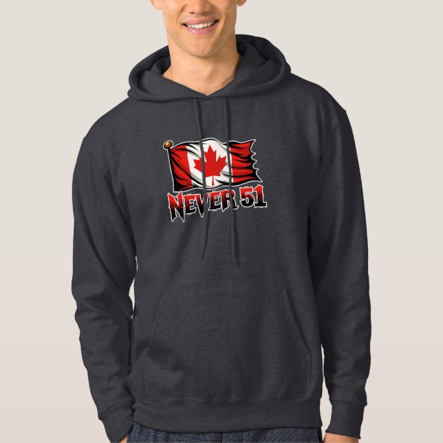 Sudadera Nunca 51, Bandera canadiense, (Anverso)