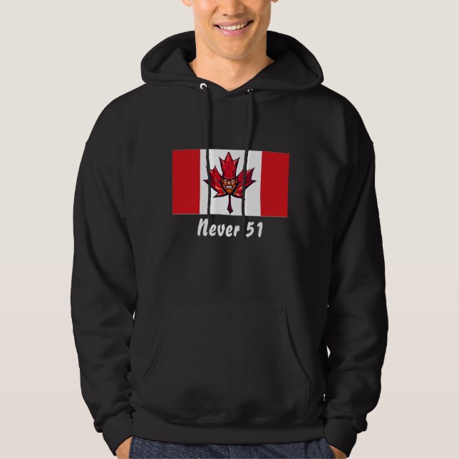Sudadera Nunca 51, Canadá Bandera canadiense, Angry Warrior (Anverso)