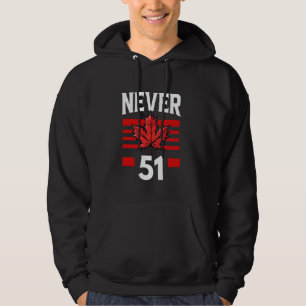 Sudadera Nunca bandera de Canadá Estado 51 hoja de arce