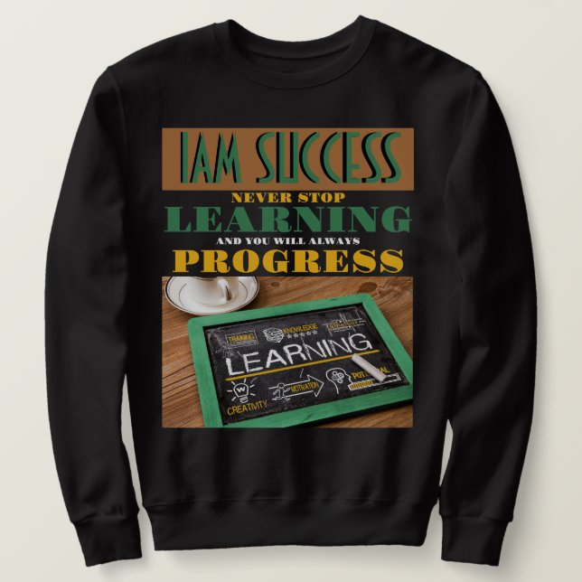 SUDADERA NUNCA DEJEN DE APRENDER (Anverso del diseño)