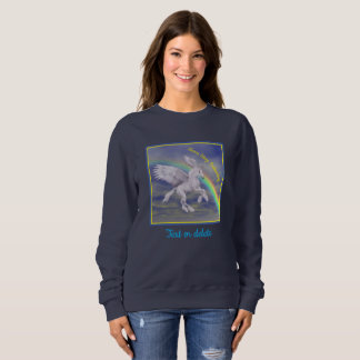 Sudadera Nunca dejes de creer que volando Unicornio es Insp
